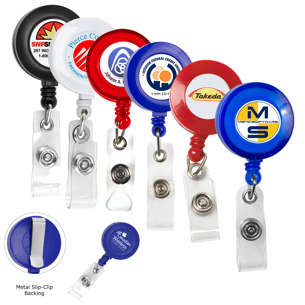 Lorain VL 30” Cord Round Retractable Badge Reel and Badge Holder with  Metal Slip Clip Attachment - Innovation Line Canada